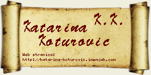 Katarina Koturović vizit kartica